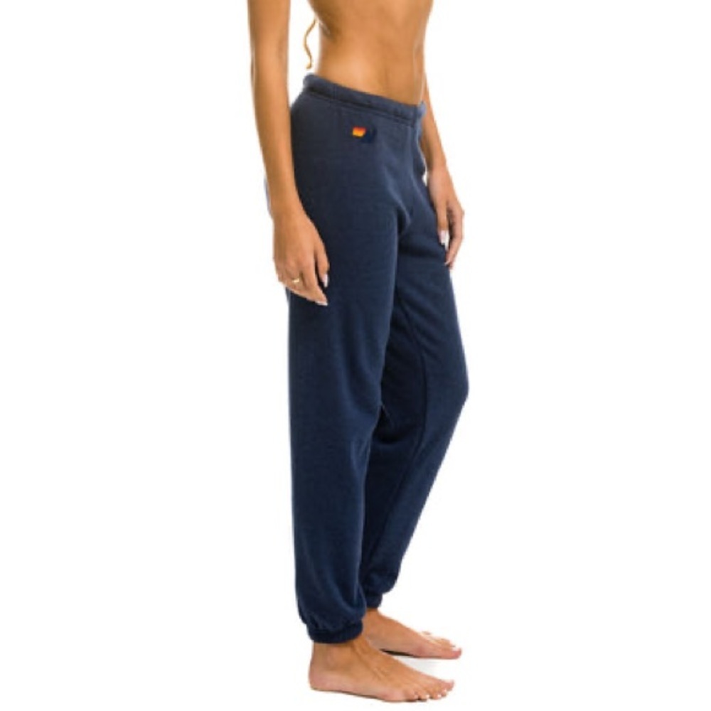 Aviator Nation Stripe Sweatpants in Navy - Picture 5 of 9
